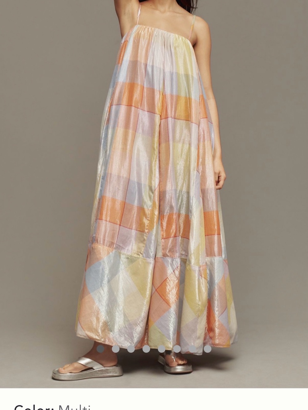 Pilcro for Anthropologie Pastel Plaid Strapless Maxi Dress - Picture 6 of 11